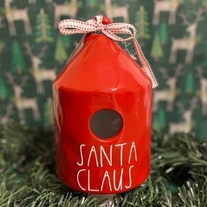 Full Size Red Santa Claus Birdhouse New
